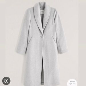 NWOT Abercrombie Wool Blend Double Cloth Blanket Coat